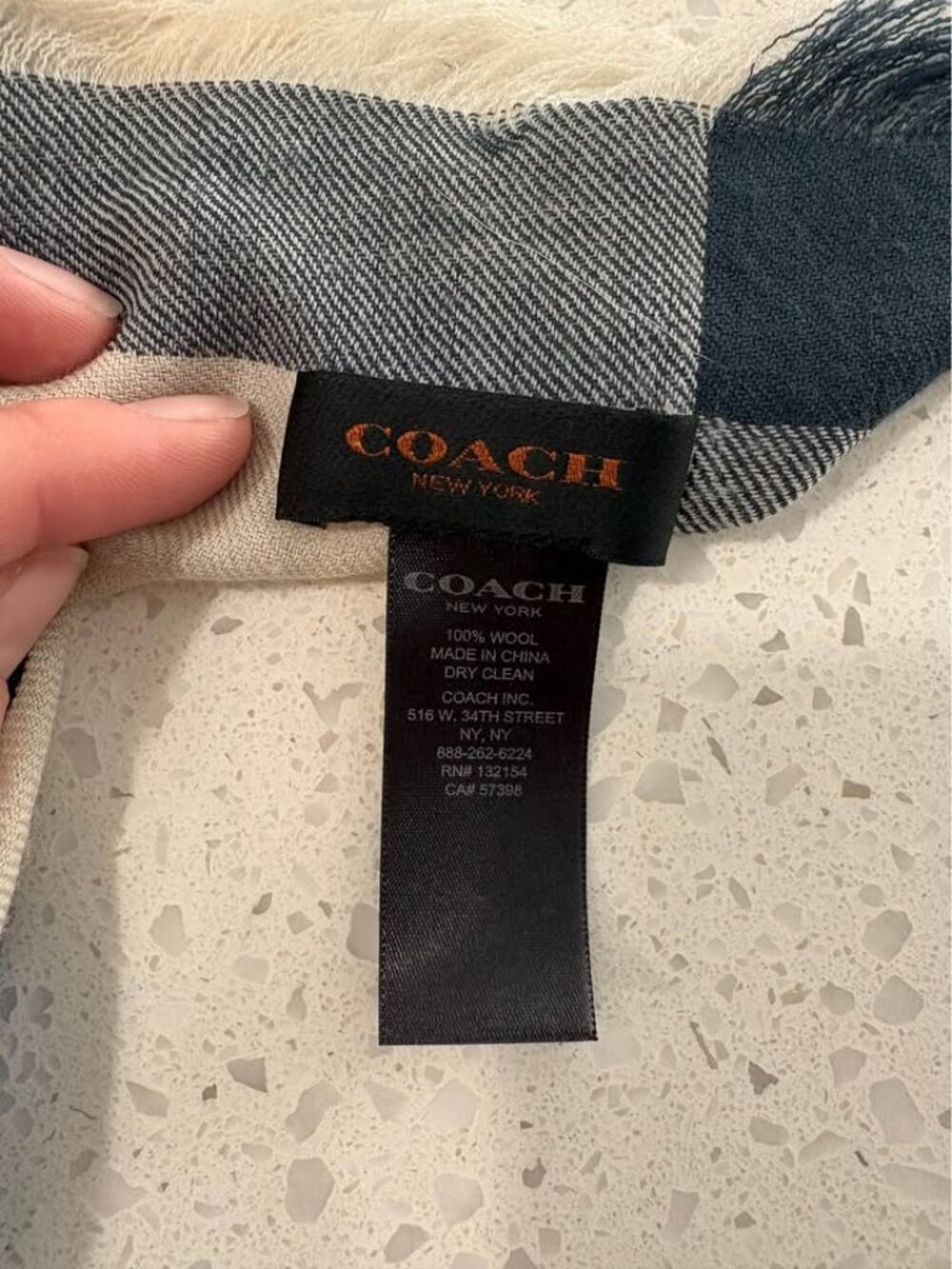 Coach Wool Scarf - Picture 2 of 3